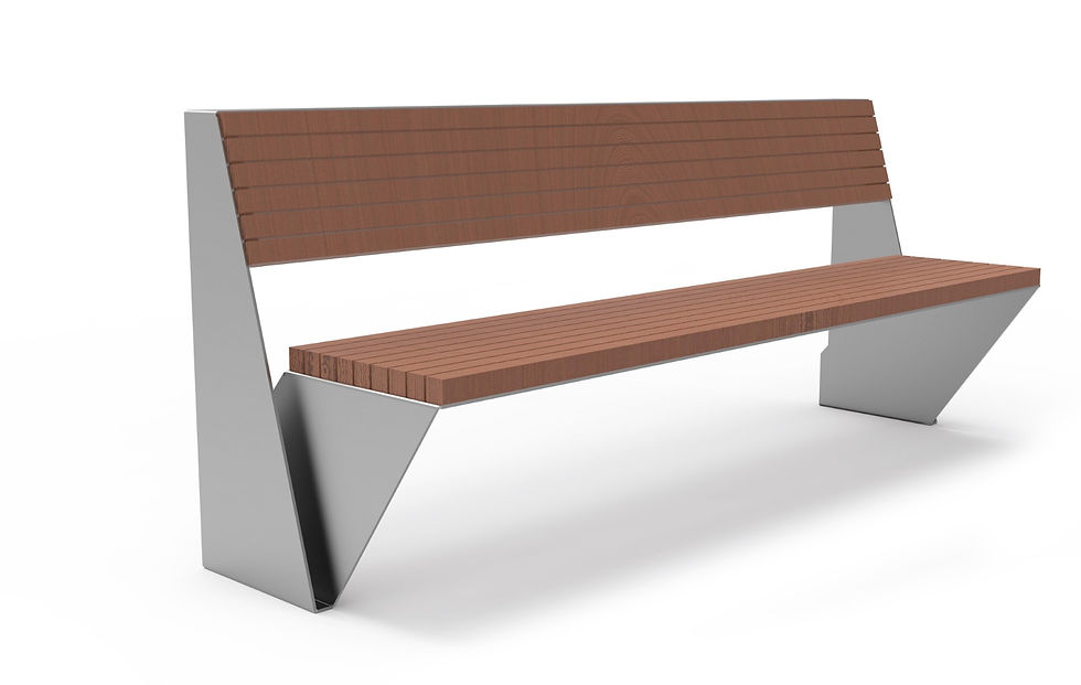 Panchina di design per arredo urbano: seduta pubblica moderna e resistente