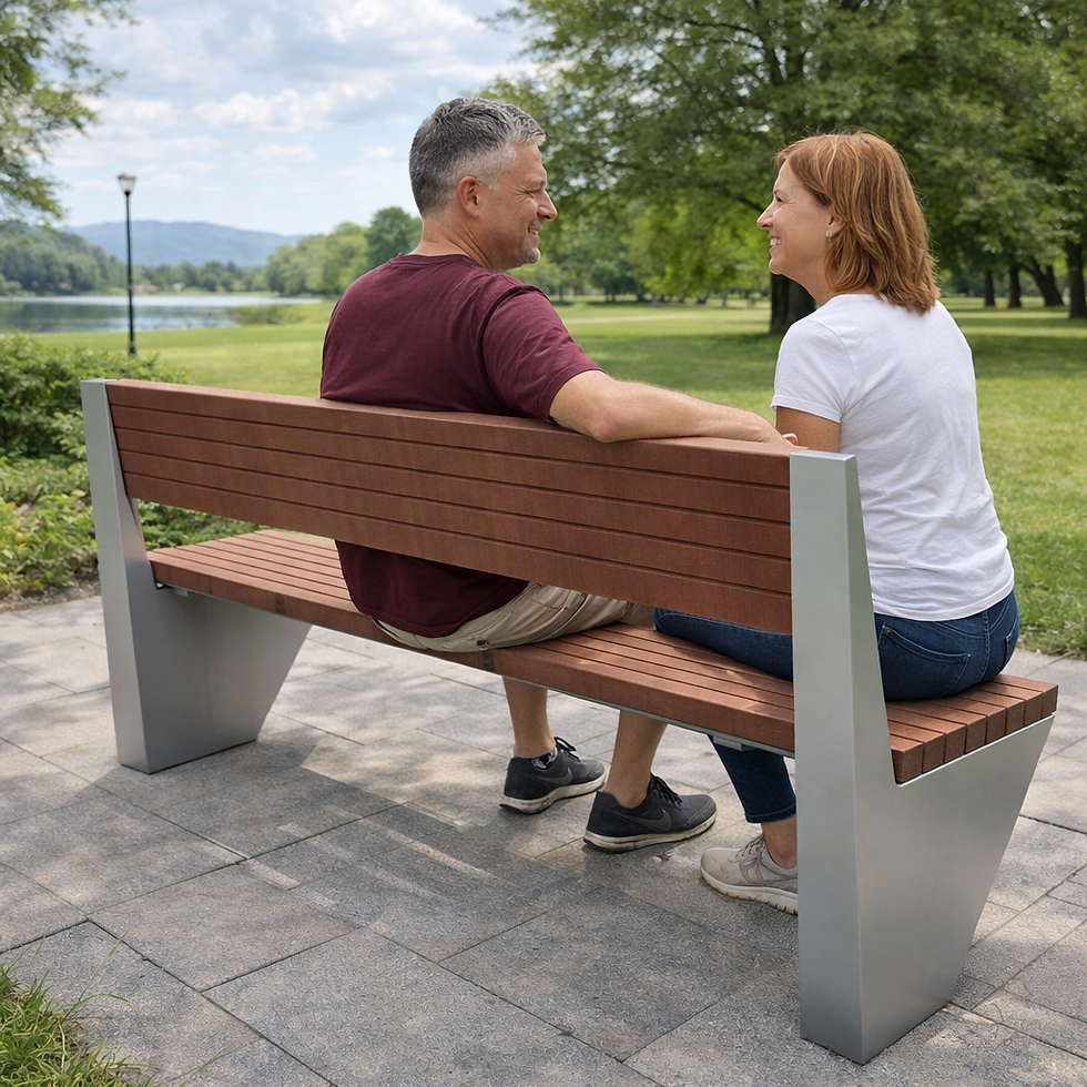 Panchina di design per arredo urbano: seduta pubblica moderna e resistente