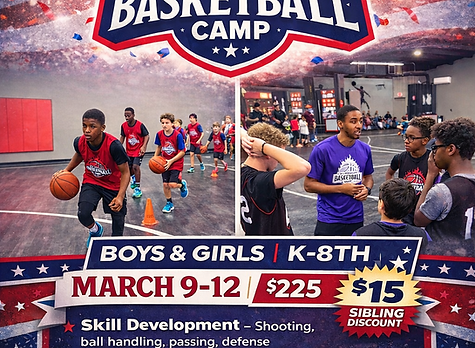 SPRING BREAK BASKETBALL CAMP! (PAYPAL SERVICE FEE INCLUDED)