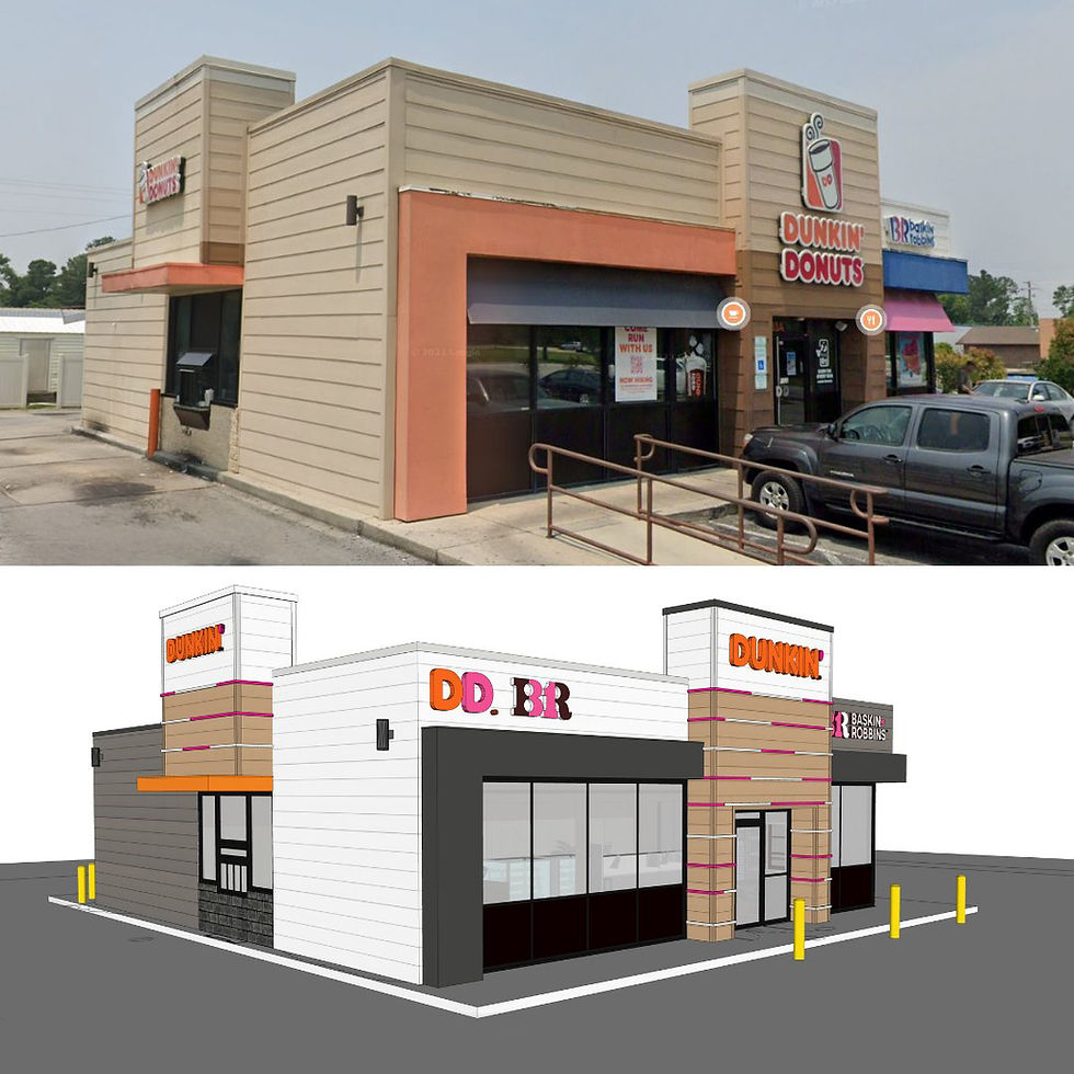 Dunkin exterior 3d render design