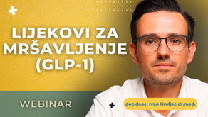 Lik liječnika s naočalama kraj kojeg je natipis "Lijekovi za mršavljenje (GLP-1)"