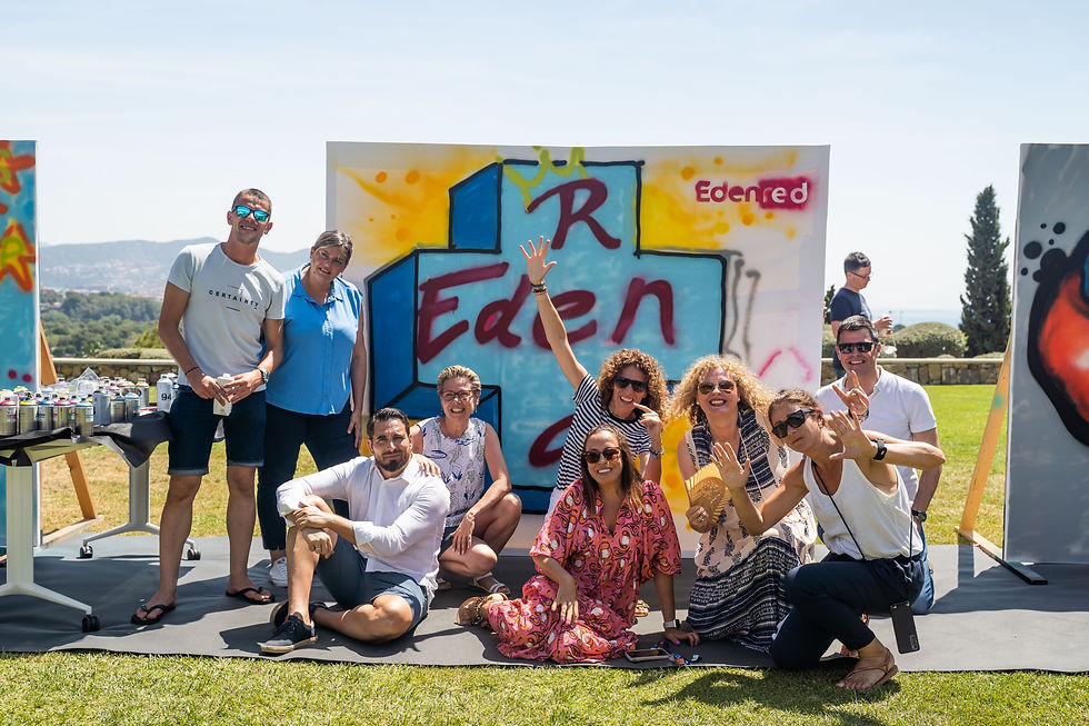 Foto con el resultado de uno de los grupos participantes