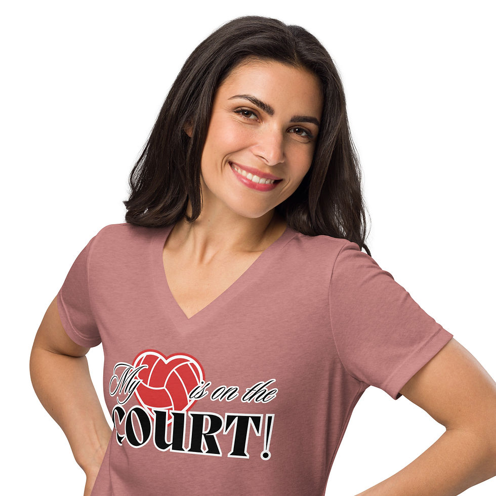 Thumbnail: My Heart Women’s Relaxed V-neck T-shirt