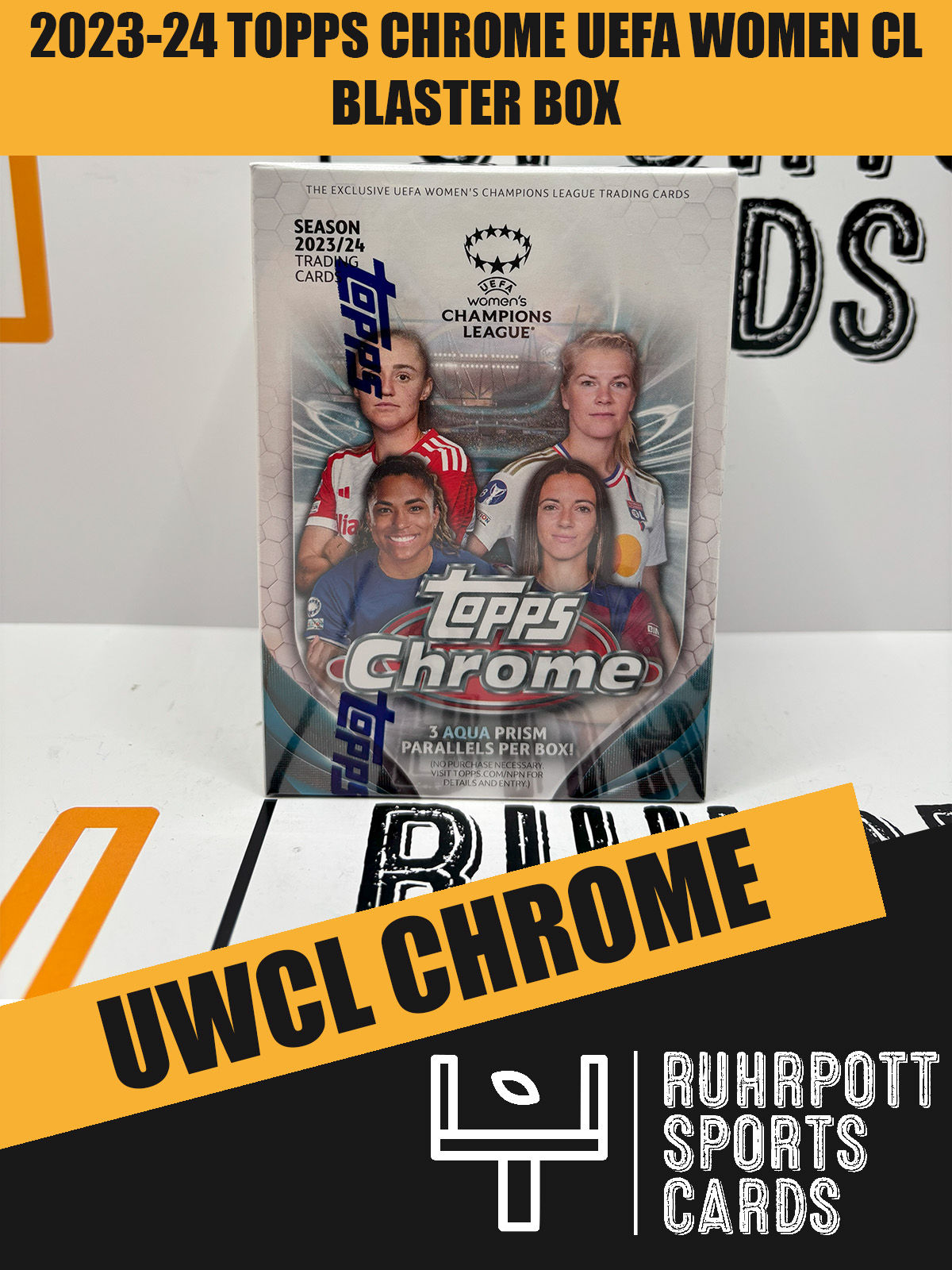 2023-24 Topps UEFA Chrome Women Championsleague Soccer Trading Cards Blaster Box