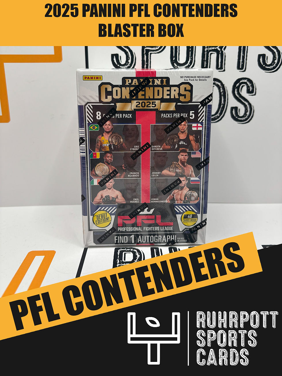 2025 Panini PFL Trading Cards Contenders Blaster Box
