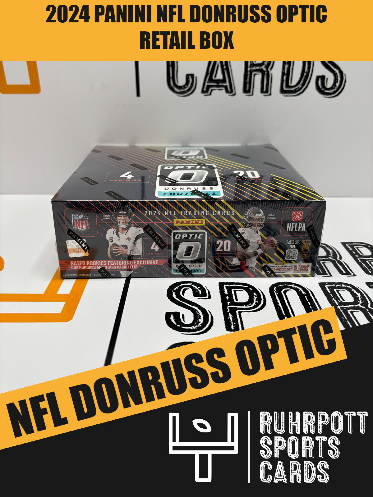 2024 Panini NFL Trading Cards Donruss Optic Retail Box