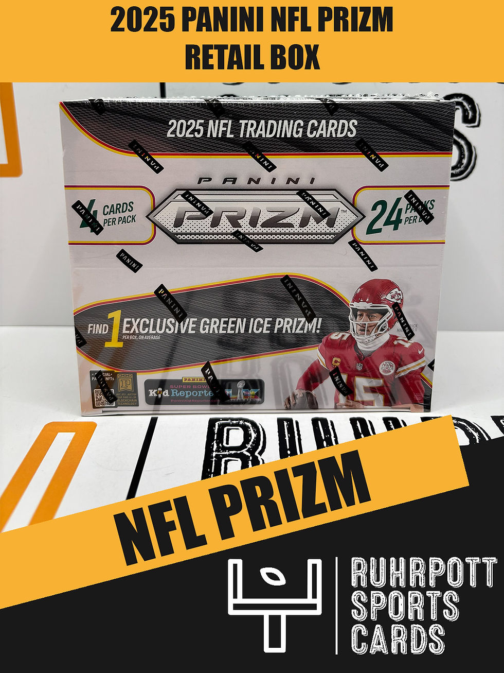 2025 Panini NFL Trading Cards Prizm Retail Box