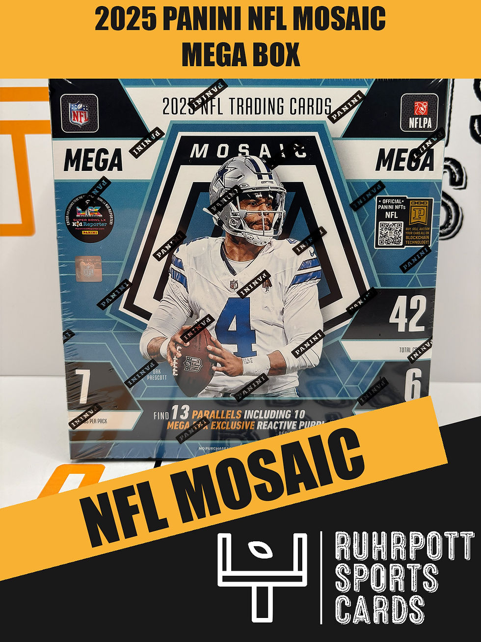 2025 Panini NFL Trading Cards Mosaic Mega Box