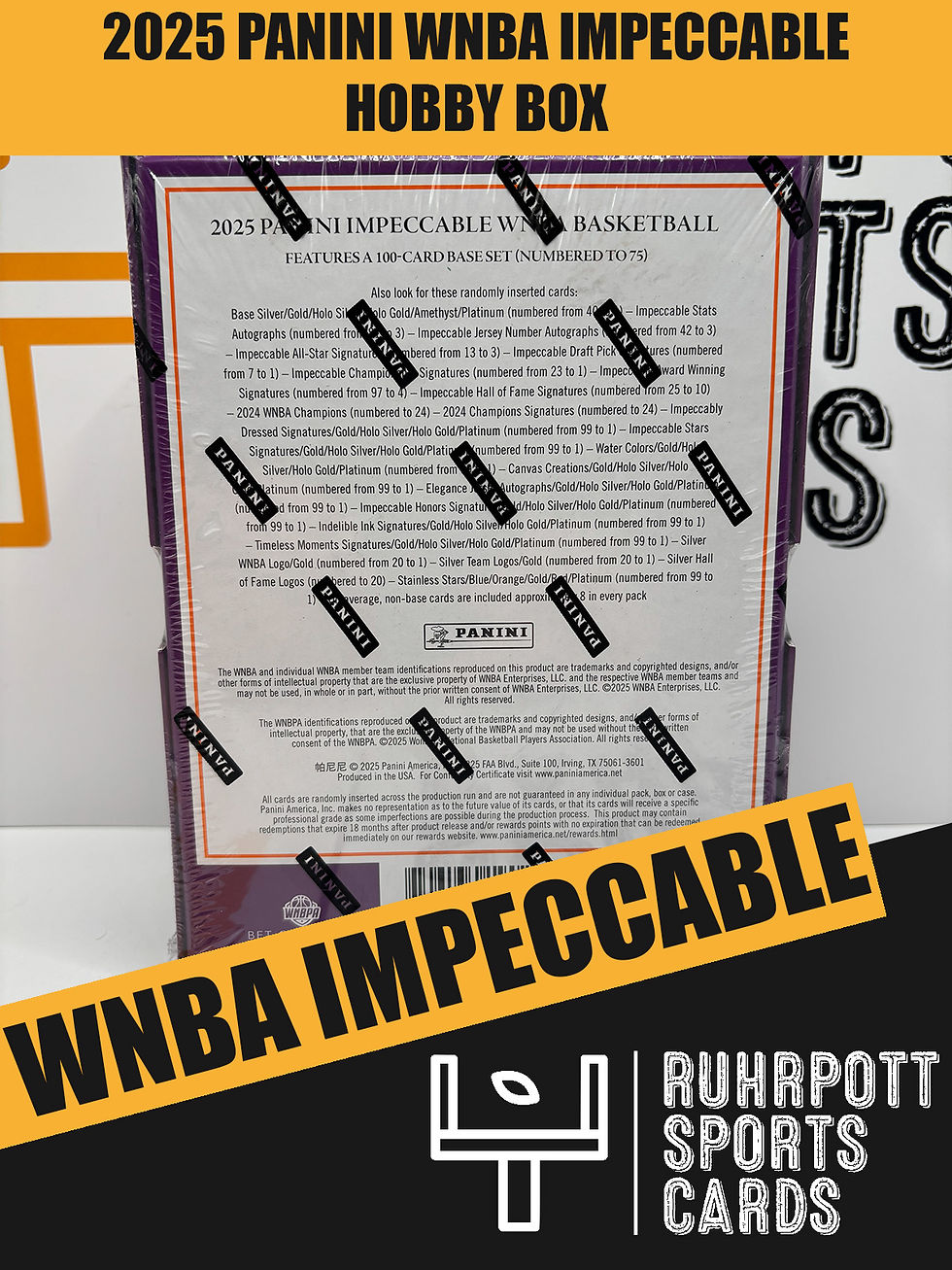 2025 Panini WNBA Trading Cards Impeccable Hobby Box