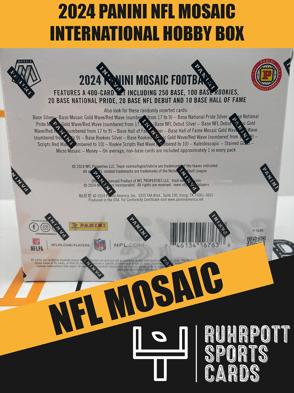 2024 Panini NFL Trading Cards Mosaic International Hobby Box