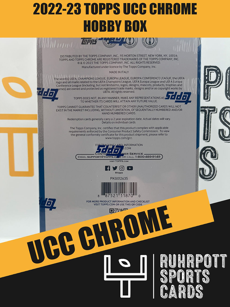 Miniaturbild: 2022-23 Topps UCC Chrome Soccer Trading Cards Hobby Box