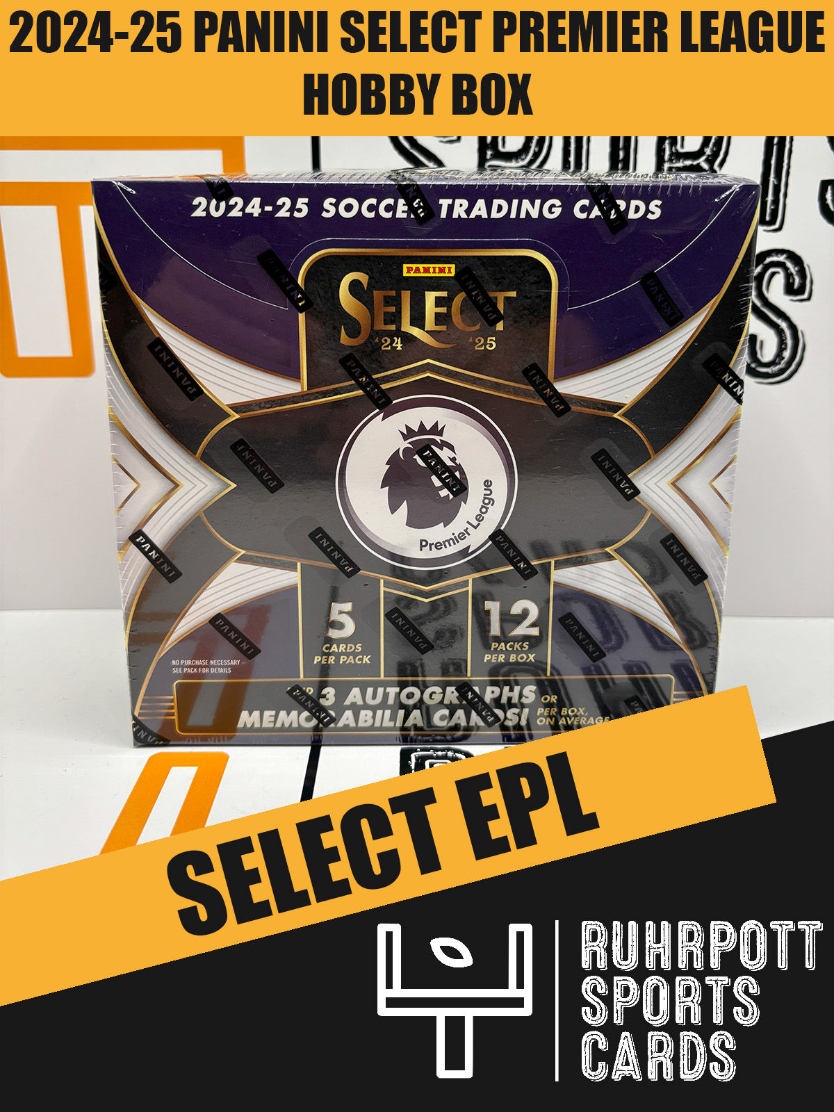 2024-25 Panini EPL Select Soccer Trading Cards Hobby Box