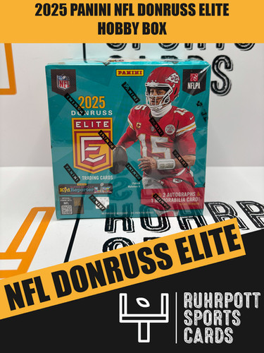 2025 Panini Donruss Elite Football Hobby Box - 2 Autogramme + Memorabilia