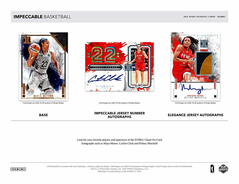 2025 Panini WNBA Trading Cards Impeccable Hobby Box