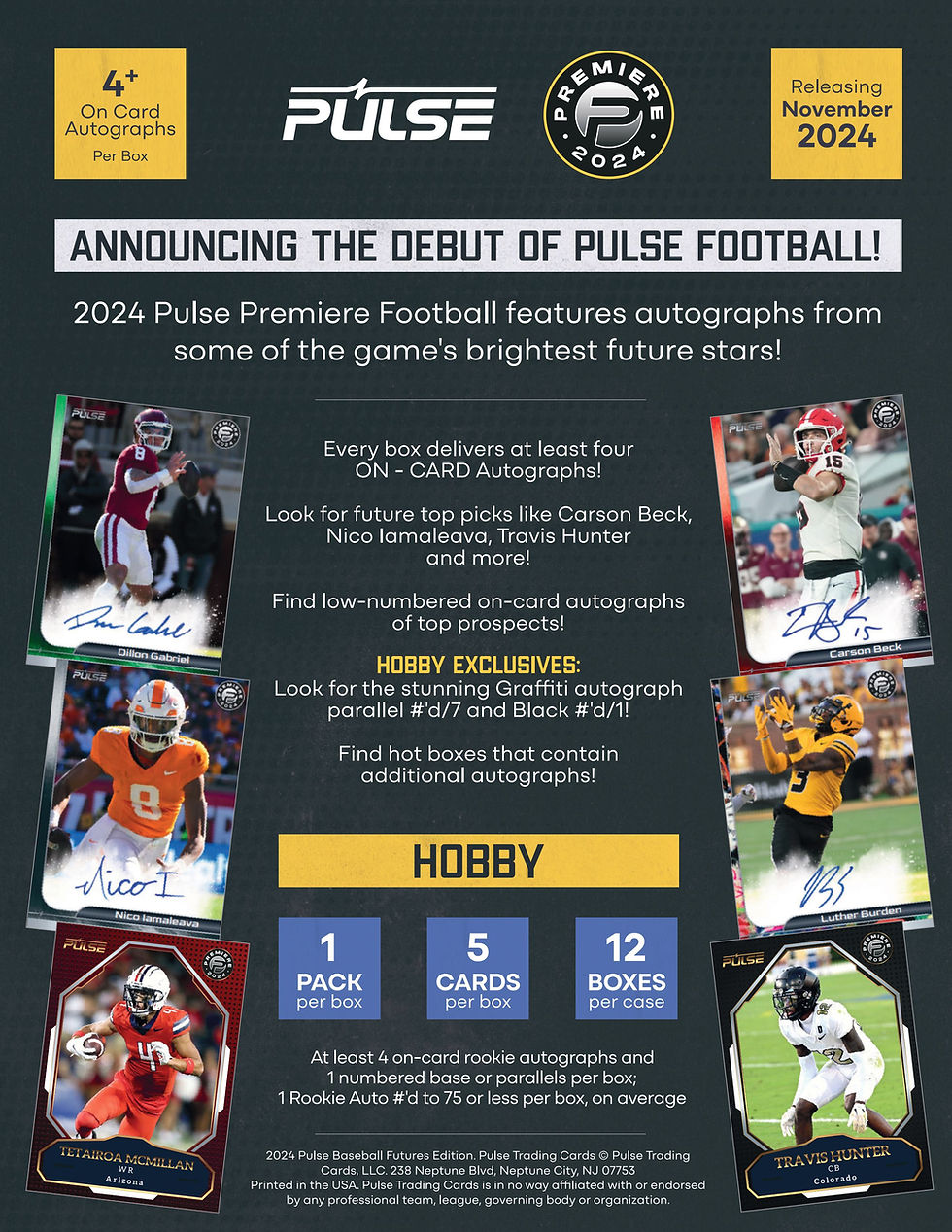 Thumbnail: 2024 Pulse Premier NFL Trading Cards Hobby Box