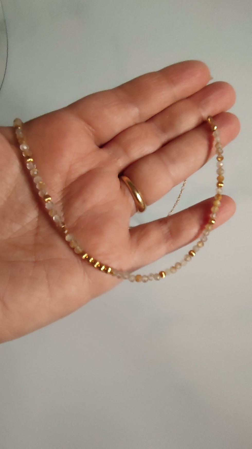 Thumbnail: gold rutilated quartz necklace