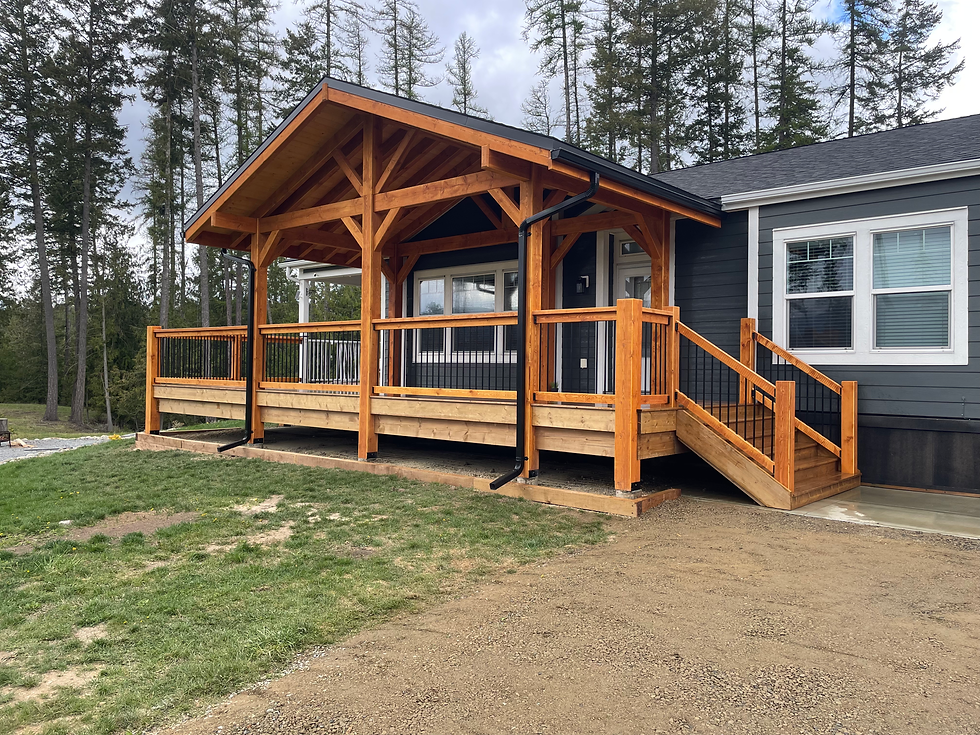 Timber Frame Cedar Finish
