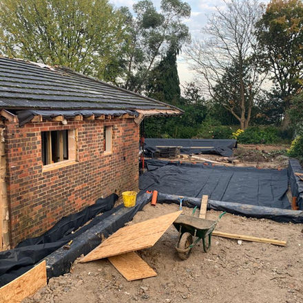 Concrete garage base Barnet