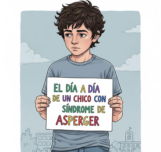 Niño con cartel en la mano