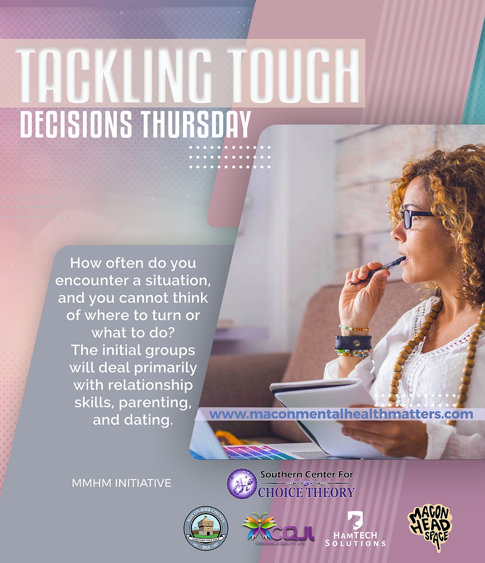 Tackling Tough Decisions Thursday Support Group