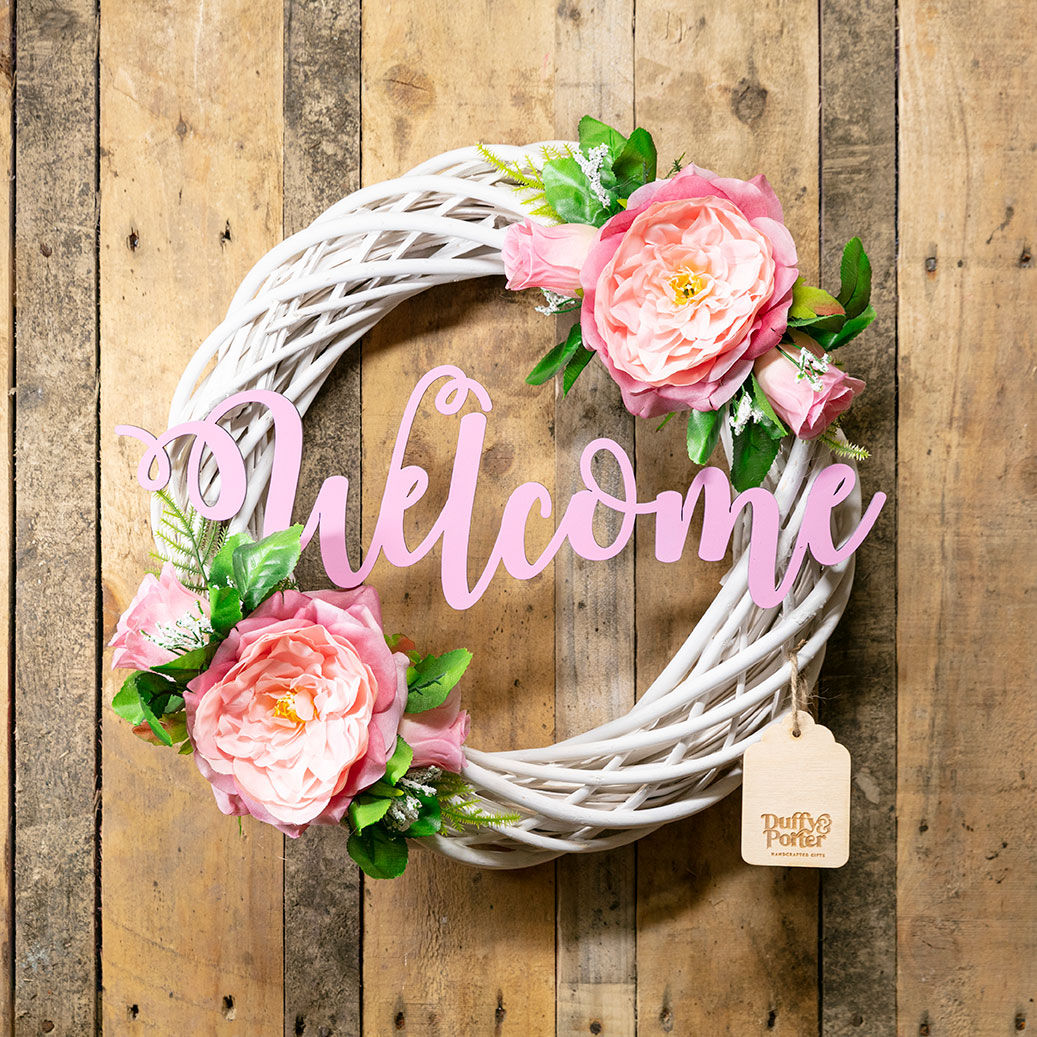 Perfectly Pink Faux Floral Wreath