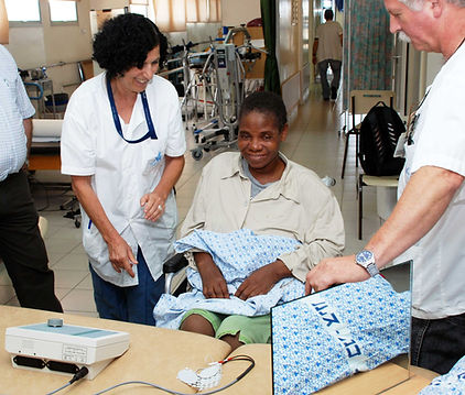 Stroke patient using the Biomove stroke rehabilitation system