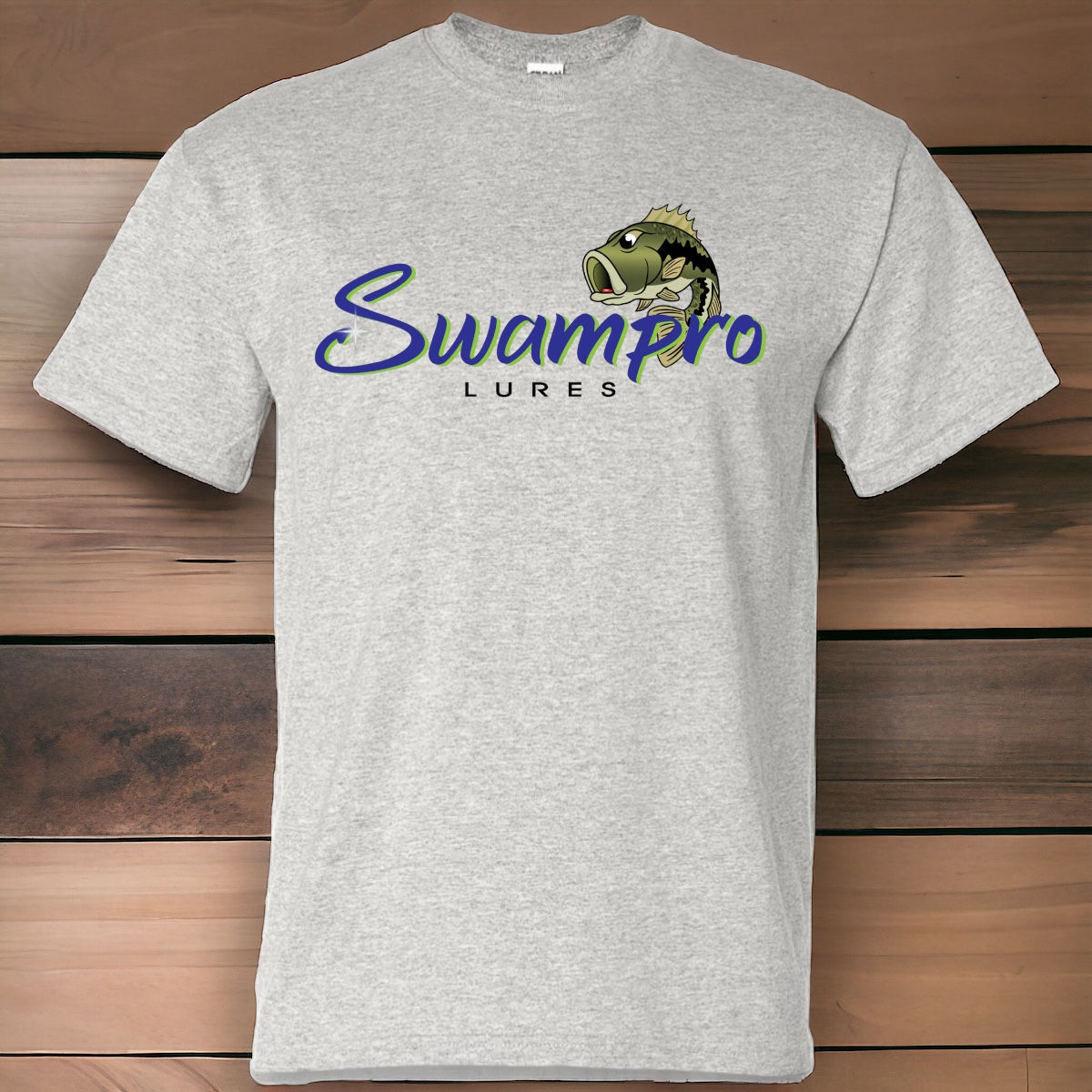 Swampro Lures Short Sleeve Dryblend T-Shirt - Ash Grey