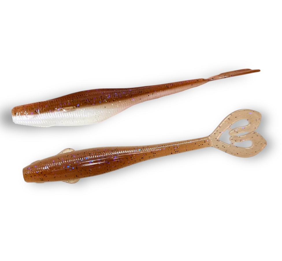 4.25" Powah’glide- Mud Shad - Soft Plastics Fishing Lures - Jerk