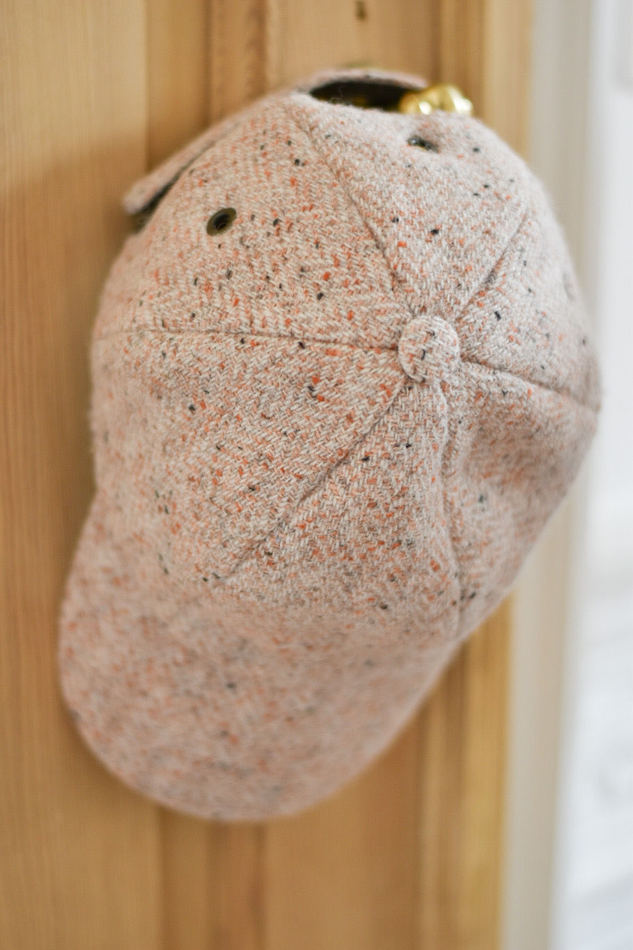 Miniature : Casquette Hanna - Rose tweed chevron moucheté