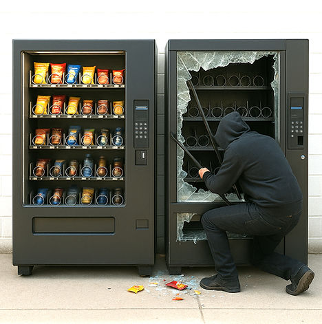 Einbruchdiebstahl in einem Snackautomaten