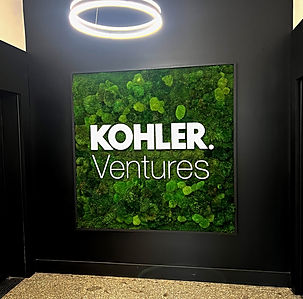 Custom made Moss frame w a company logo