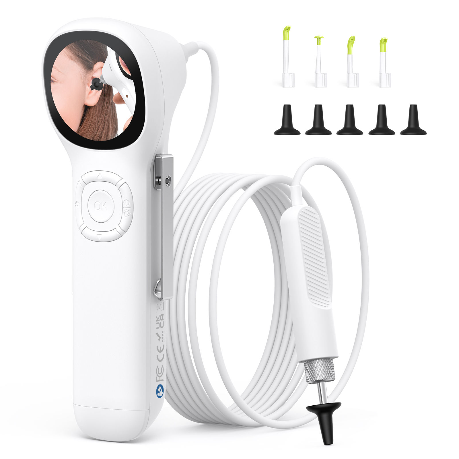 米国FDA医療認証製品 AMTORIN 耳カメラ 1.45IPSモニター付き 耳かきカメラ 耳掃除カメラ イヤースコープ 充電式 写真とビデオ機能付き