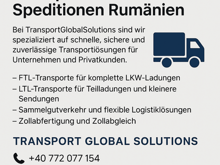 🚚 Transporte und Speditionen Rumänien