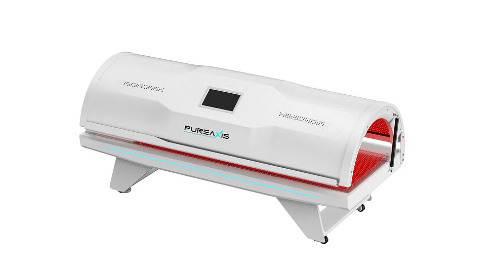 Compact Red Light Therapy Bed for Home - White