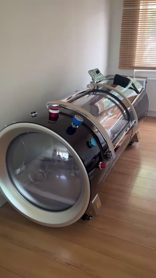 2.5 ATA hyperbaric chamber Crystal Palace — steel hard-shell             unit delivered to south London home
