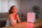 Targeted Red Light Therapy Panel in use by a home user