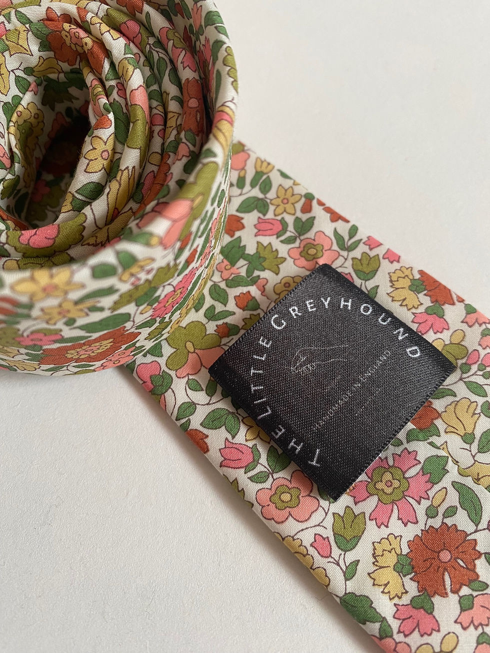 Thumbnail: Theresa Green and Pink Floral Tie and Square Set