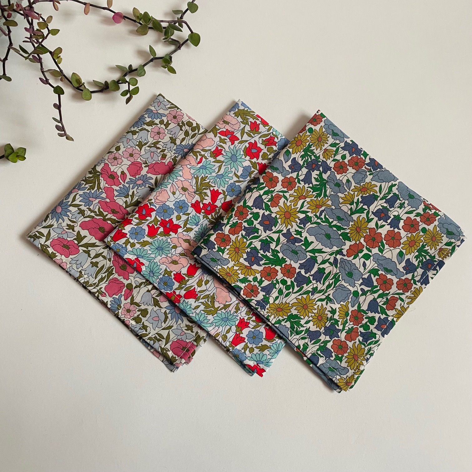 Poppy and Daisy Pocket Squares