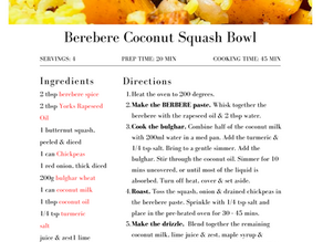 Berebere Coconut Squash Bowl