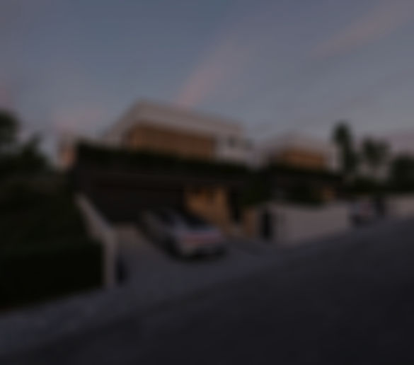 3D vizualizacia moderneho rodinneho domu vo svahu