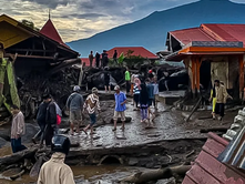At least 41 killed in horror ‘cold lava’ floods in Indonesia as shock vids show villages swept away by volcanic mudslide
