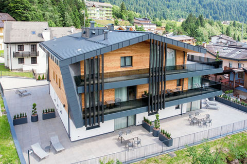 Chalet Larix visto dall'alto.