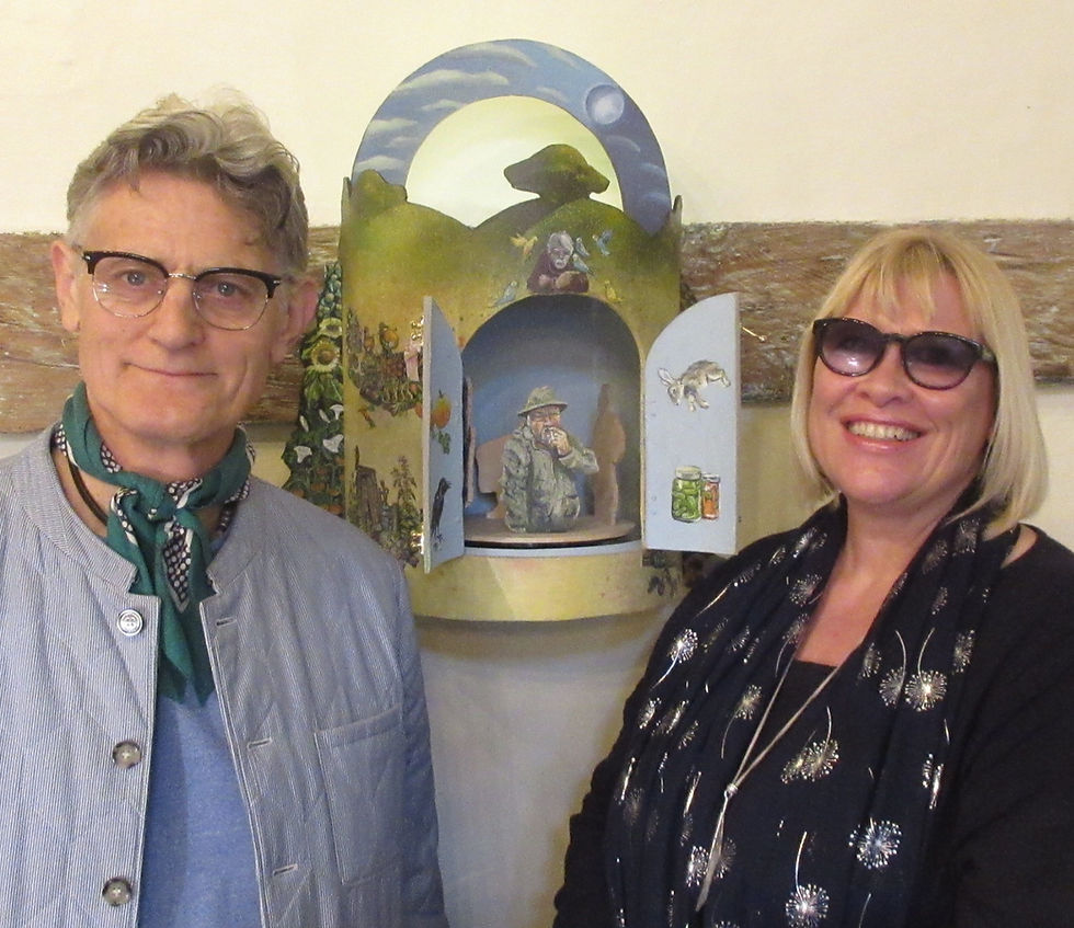 Adrian Brooks and Jan Harvey with the Allotment Theatre