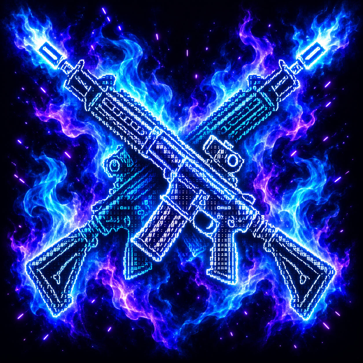 DoeL crossed ASCII weapons