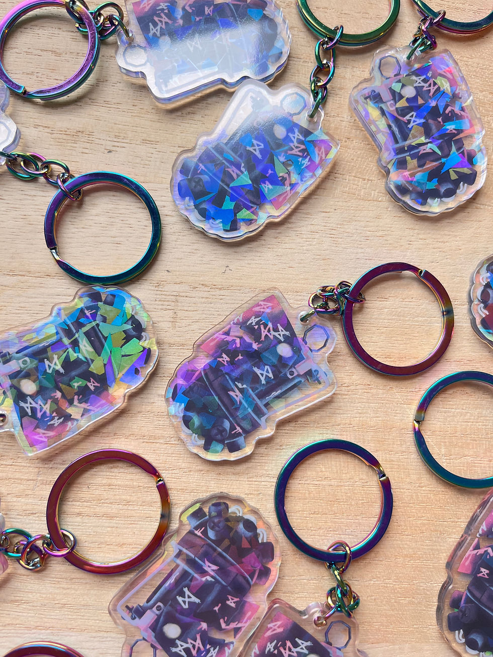 Miniature : Porte-clé Holographique Bombe de Jinx
