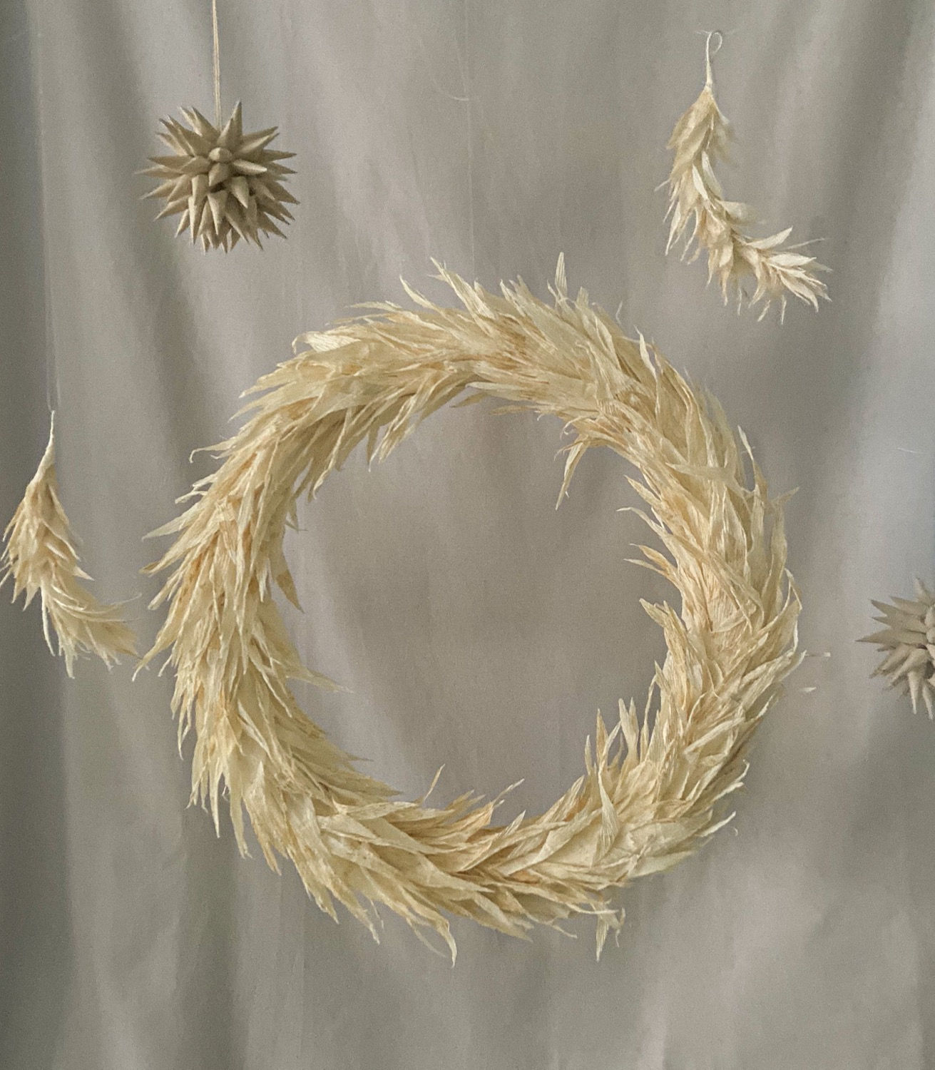 Hand-dyed Christmas wreath 