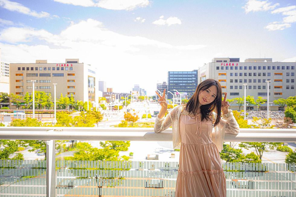 新潟駅南口にて 栗山奈々さん