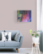 Peinture abstraite acrylique toile Indian décor