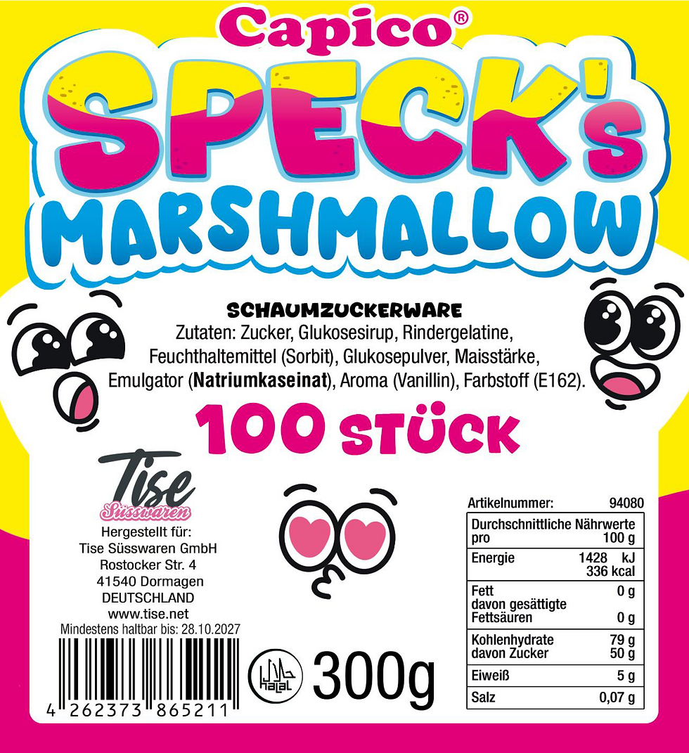 Miniaturbild: Capico Specks - gezuckerte Marshmellows (100 Stk./300g)