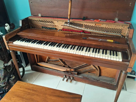 Afinación en La 440 hz piano Wurlitzer 1965